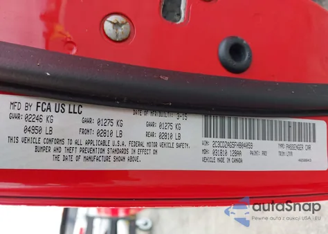 2015 Dodge Challenger Sxt из США, поврежденный, VIN 2C3CDZAG5FH804059